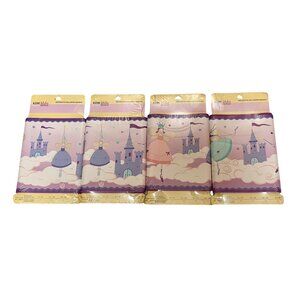 Restore Kids Decorative Wallpaper Border Purple Princess Castle Clouds Lot of 4